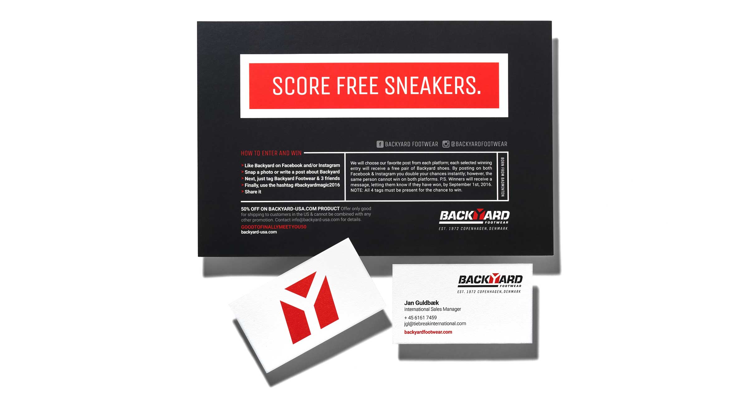 Backyard Footwear Business Cards and Flyer