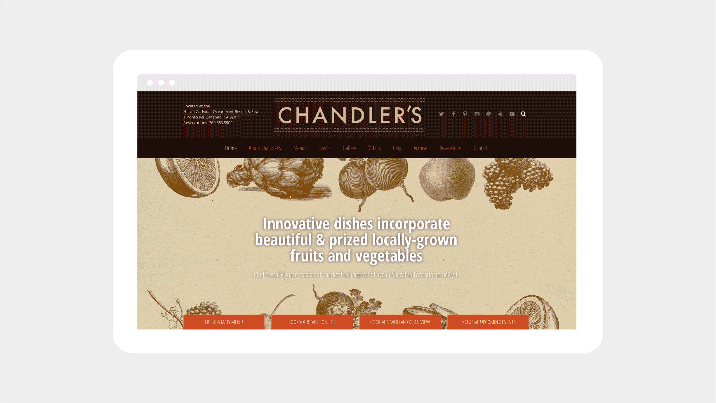Hilton Chandler's Homepage Slider