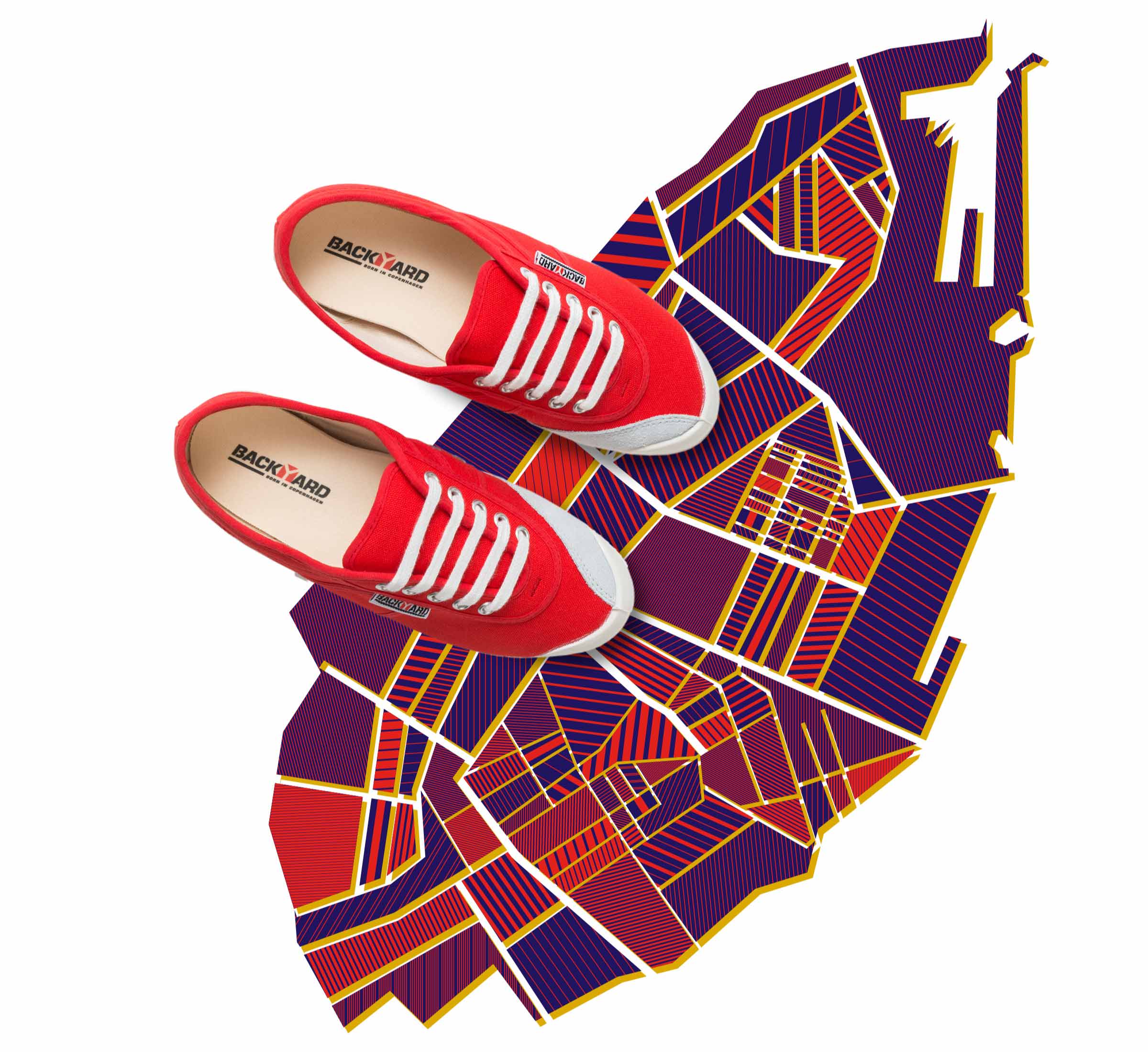 Shoes and Map Illustration